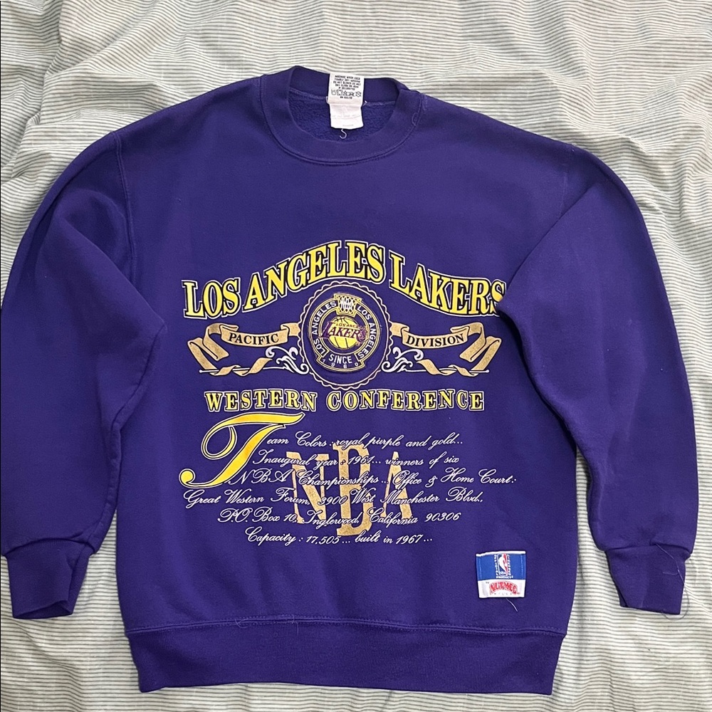 Vintage lakers purple crew neck